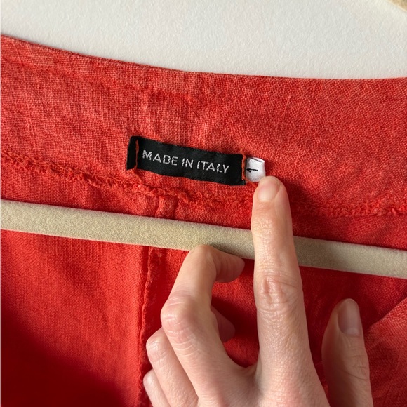 Made in Italy Orange Linen Tunic - Picture 3 of 6